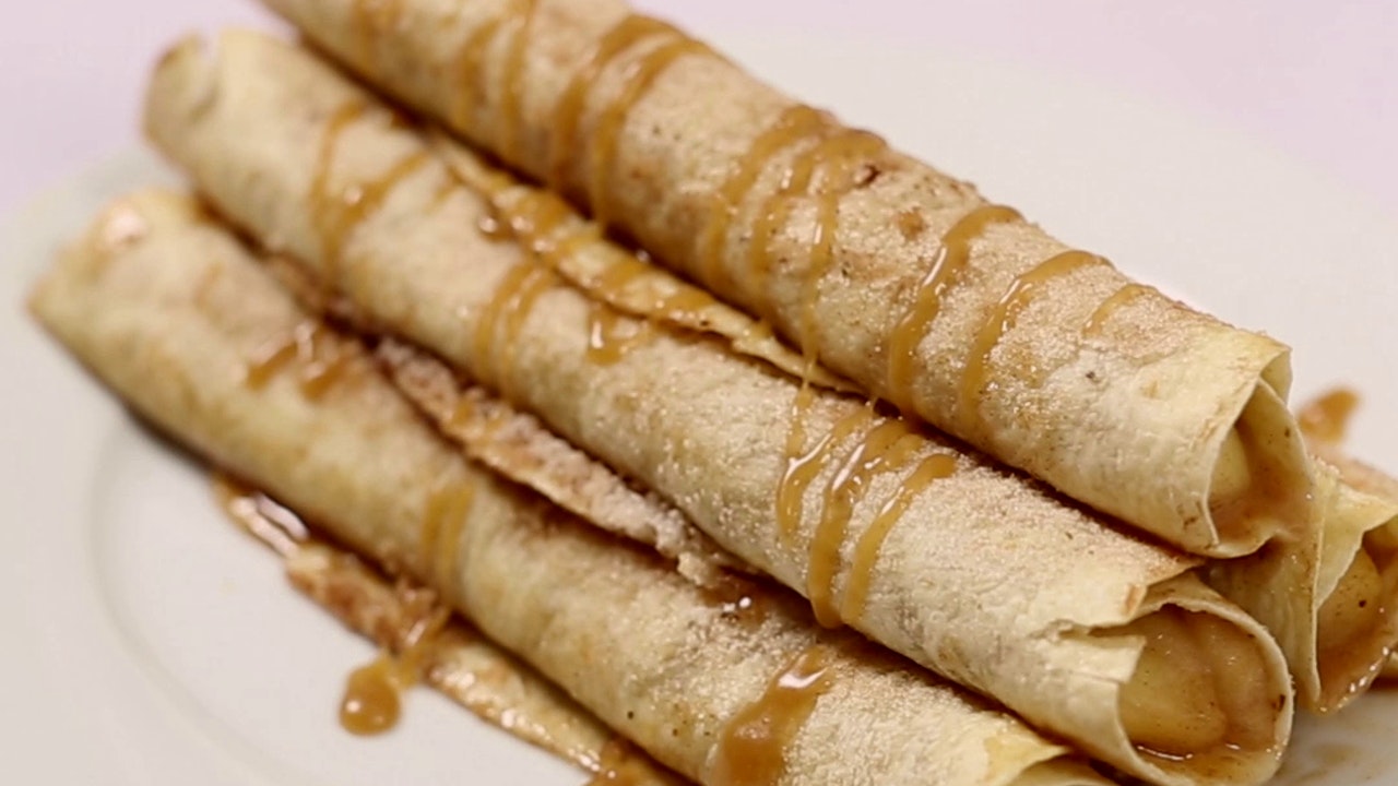 Caramel Apple Taquitos Tastemade