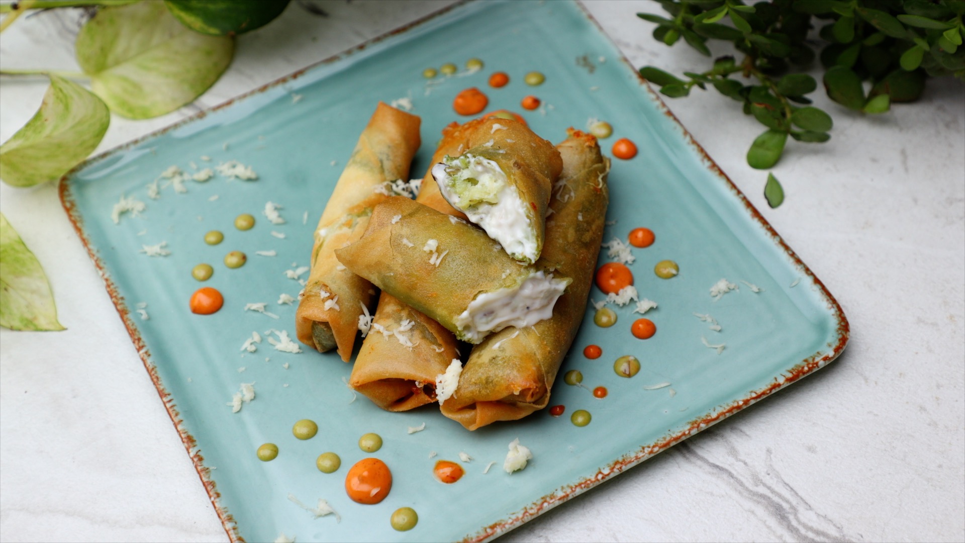 Onion And Pesto Spring Rolls | Tastemade