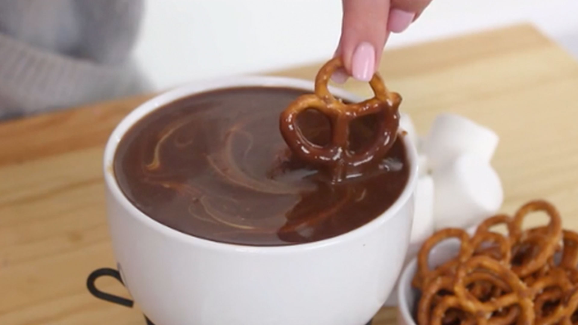 Chocolate Peanut Butter Fondue Tastemade