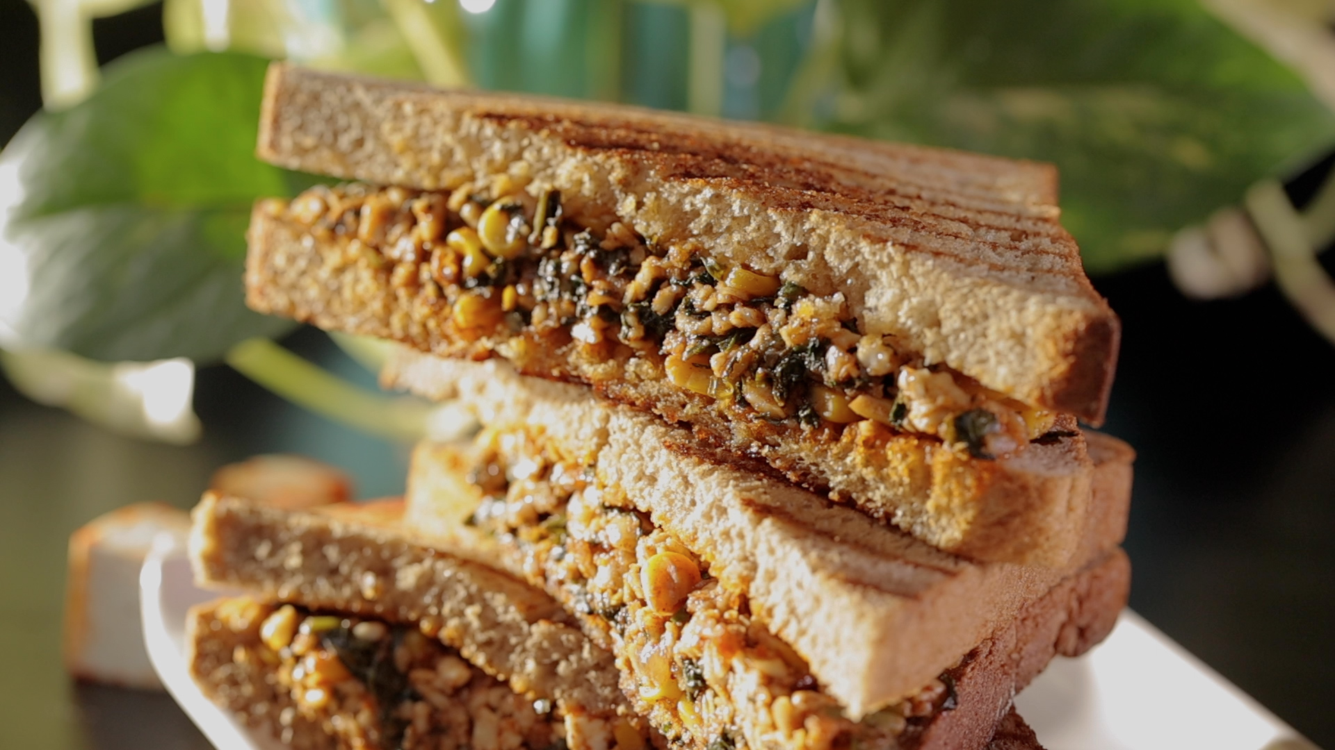 Paneer Makai Spinach Sandwich Tastemade